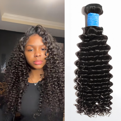 Straight body Deep Water Wave Curly Human Hair 100g