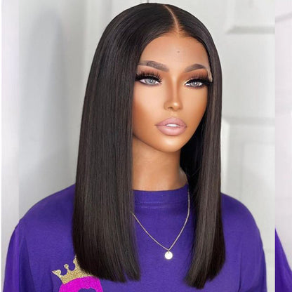 Double Drawn Bone straight human hair wigs