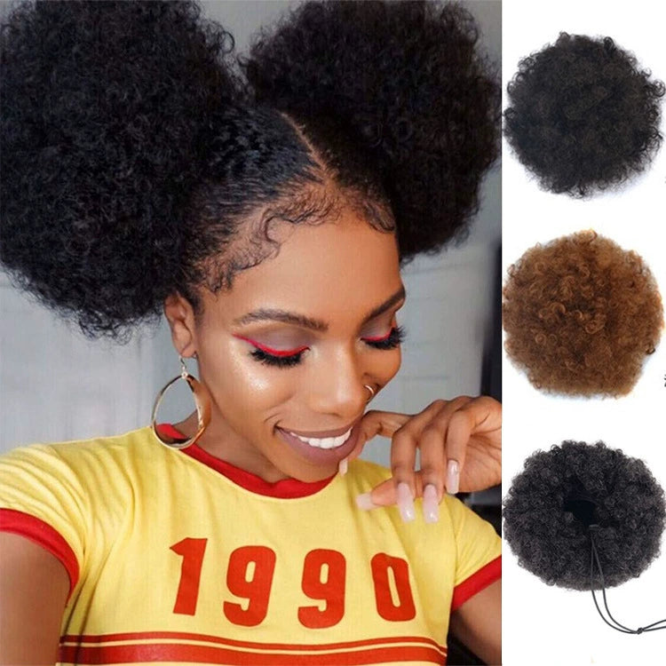 afro puff hair bun