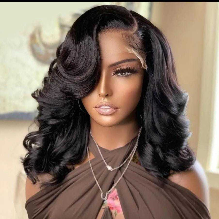 200 Density Bouncy Curl Human Hair Wigs