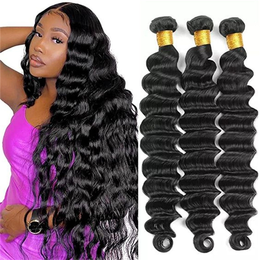 Straight body Deep Water Wave Curly Human Hair 100g