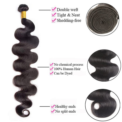 Body Wave European Human Hair 9A Grade 100g per bundle wig