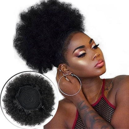 afro puff hair bun