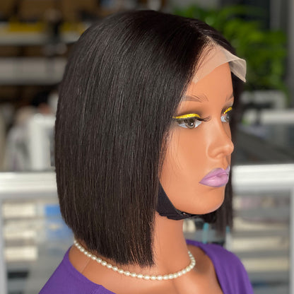 12AGlueless Bone Straight Bob Human Hair Wigs