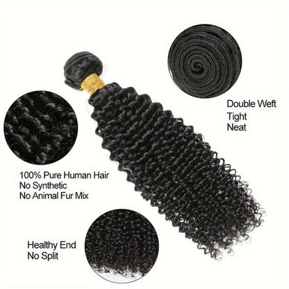 Peruvian Kinky Curly Human Hair Bundles extensions 50g Hair