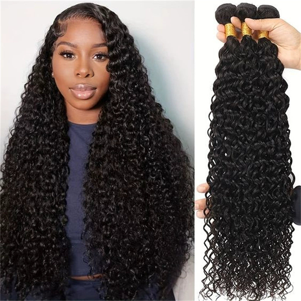 Straight body Deep Water Wave Curly Human Hair 100g