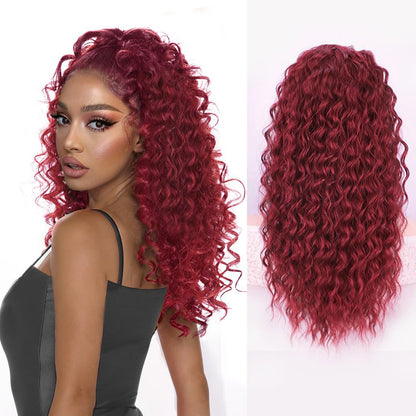 High ponytail simulation wavy ponytail wig