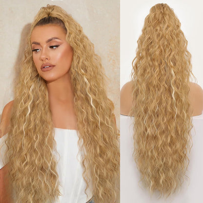 Wig ponytail African wrap-around hair extensions ponytail dreadlocks multi-strand screw curls